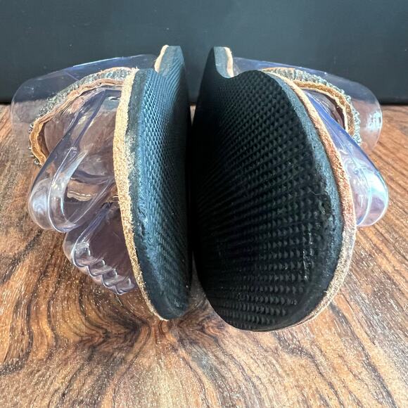 Laidback London Handmade‎ Leather Thong Sandals Beaded Accents Size 37 - Picture 4 of 10